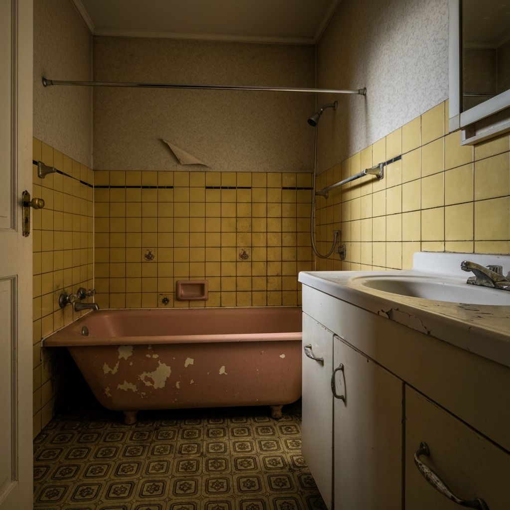 Bathroom before renovation in Oakville home